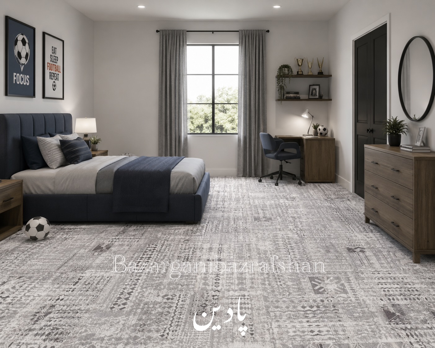 موکت نمدی ظریف مصور طرح پادین